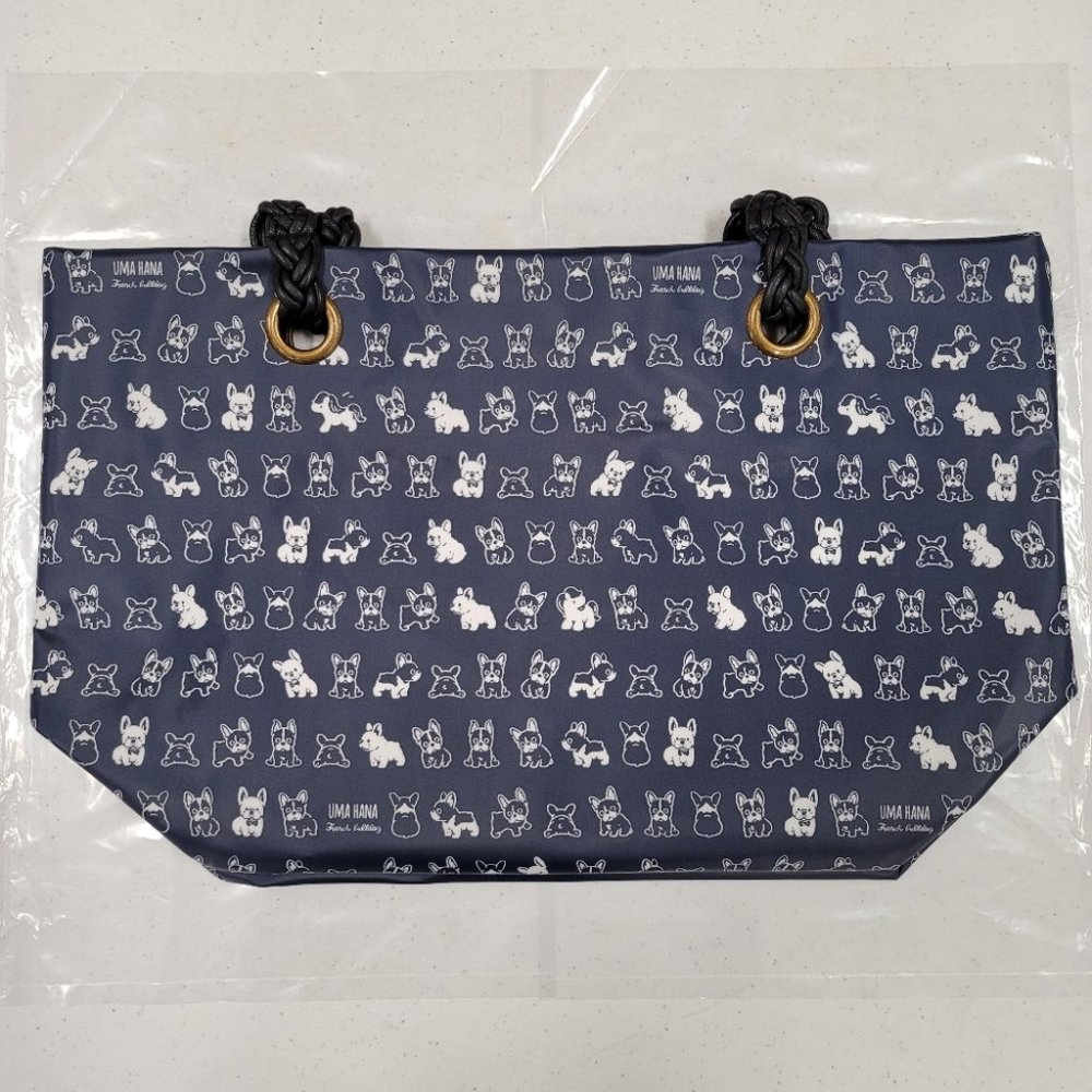 Waterproof Frenchie Woven Tote Shoulder Bag - Picture 6 of 13